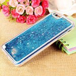 Wholesale iPhone 7 Plus Liquid Glitter Shake Star Dust Case (Blue)